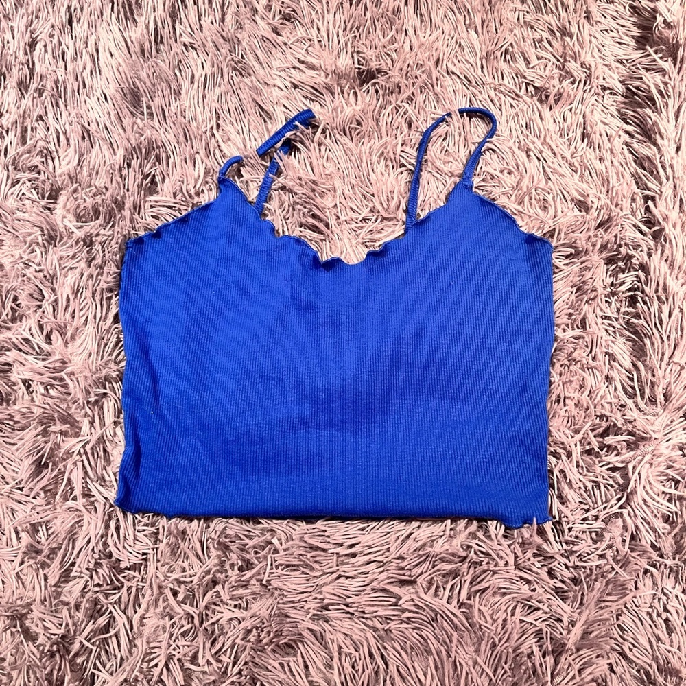 Blue crop top